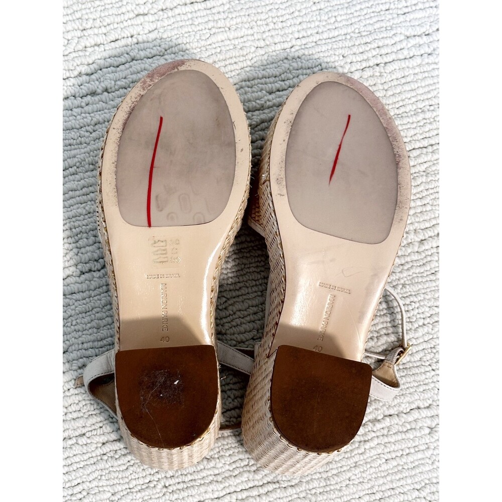 MARION PARKE Haven Platform Sandal Women's 40 Cream Coconut Girl Designer Vacay - Picture 6 of 13